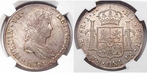 8 Real Perú Plata Fernando VII de España (1784-1833)