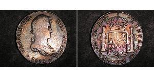 8 Real Perú Plata Fernando VII de España (1784-1833)