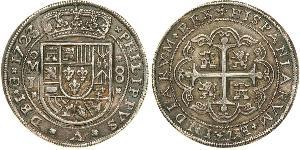 8 Real Virreinato de Nueva España (1519 - 1821) Plata Felipe V de España (1683-1746)