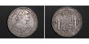 8 Real Virreinato de Nueva España (1519 - 1821) Plata Carlos IV de España (1748-1819)