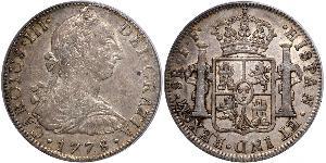 8 Real Virreinato de Nueva España (1519 - 1821) Plata Carlos III de España (1716 -1788)