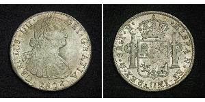 8 Real Virreinato de Nueva España (1519 - 1821) Plata Carlos IV de España (1748-1819)