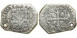 8 Real Virreinato de Nueva España (1519 - 1821) Plata Felipe V de España (1683-1746)