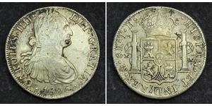 8 Real Virreinato de Nueva España (1519 - 1821) Plata Carlos IV de España (1748-1819)