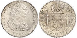 8 Real Virreinato de Nueva España (1519 - 1821) Plata Carlos III de España (1716 -1788)