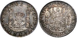 8 Real Virreinato de Nueva España (1519 - 1821) Plata Fernando VI de España (1713-1759)