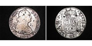 8 Real Virreinato de Nueva España (1519 - 1821) Plata Carlos IV de España (1748-1819)