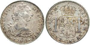 8 Real Virreinato de Nueva España (1519 - 1821) Plata Carlos IV de España (1748-1819)