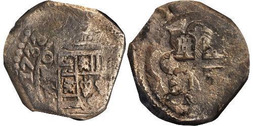 8 Real Virreinato de Nueva España (1519 - 1821) Plata Felipe V de España (1683-1746)
