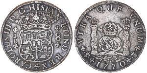 8 Real Bolivien / Vizekönigreich Peru (1542 - 1824) Silber Karl III. von Spanien (1716 -1788)