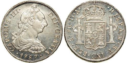 8 Real Chile Silber Karl III. von Spanien (1716 -1788)