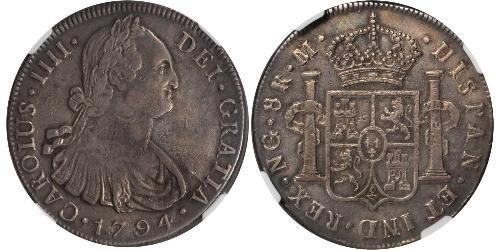 8 Real Guatemala Silber Karl IV (1748-1819)