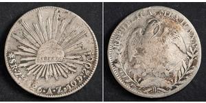 8 Real Second Federal Republic of Mexico (1846 - 1863) Silber 