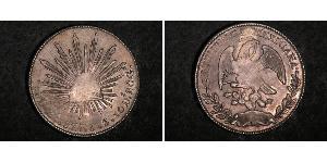 8 Real Second Federal Republic of Mexico (1846 - 1863) Silber 
