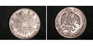 8 Real Second Federal Republic of Mexico (1846 - 1863) Silber 