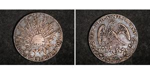 8 Real Second Federal Republic of Mexico (1846 - 1863) Silber 