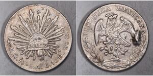 8 Real Second Federal Republic of Mexico (1846 - 1863) Silber 