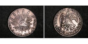 8 Real Second Federal Republic of Mexico (1846 - 1863) Silber 