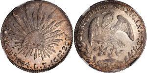 8 Real Second Federal Republic of Mexico (1846 - 1863) Silber 