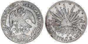 8 Real Second Federal Republic of Mexico (1846 - 1863) Silber 