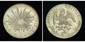 8 Real Second Federal Republic of Mexico (1846 - 1863) Silber 