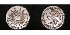 8 Real Second Federal Republic of Mexico (1846 - 1863) Silber 