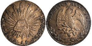 8 Real Second Federal Republic of Mexico (1846 - 1863) Silber 