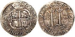 8 Real Spanisches Kolonialreich (1700 - 1808) Silber Karl II. von Spanien (1661-1700)