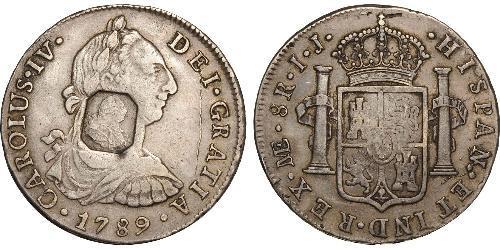 8 Real Spanisches Kolonialreich (1700 - 1808) Silber Karl IV (1748-1819)