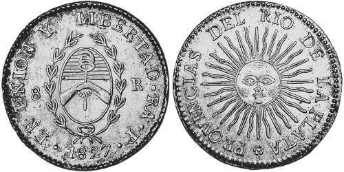 8 Real Vereinigte Provinzen des Río de la Plata (1810 -1831) Silber 