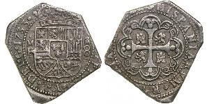 8 Real Vizekönigreich Neuspanien (1519 - 1821) Silber Philip V von Spanien (1683-1746)