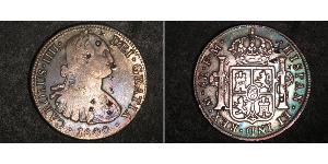 8 Real Vizekönigreich Neuspanien (1519 - 1821) Silber Karl IV (1748-1819)