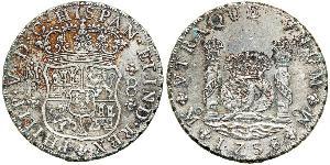 8 Real Vizekönigreich Neuspanien (1519 - 1821) Silber Philip V von Spanien (1683-1746)