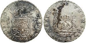 8 Real Vizekönigreich Neuspanien (1519 - 1821) Silber Philip V von Spanien (1683-1746)