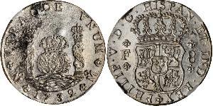 8 Real Vizekönigreich Neuspanien (1519 - 1821) Silber Philip V von Spanien (1683-1746)