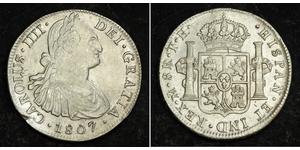 8 Real Vizekönigreich Neuspanien (1519 - 1821) Silber Karl IV (1748-1819)