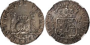 8 Real Vizekönigreich Neuspanien (1519 - 1821) Silber Philip V von Spanien (1683-1746)