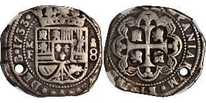 8 Real Vizekönigreich Neuspanien (1519 - 1821) Silber Philip V von Spanien (1683-1746)