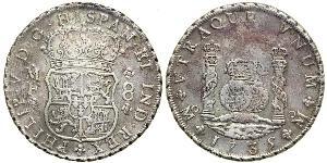 8 Real Vizekönigreich Neuspanien (1519 - 1821) Silber Philip V von Spanien (1683-1746)