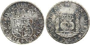 8 Real Vizekönigreich Neuspanien (1519 - 1821) Silber Philip V von Spanien (1683-1746)