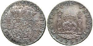 8 Real Vizekönigreich Neuspanien (1519 - 1821) Silber Philip V von Spanien (1683-1746)