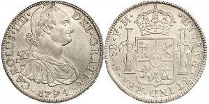 8 Real Vizekönigreich Neuspanien (1519 - 1821) Silber Karl IV (1748-1819)