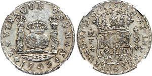 8 Real Vizekönigreich Neuspanien (1519 - 1821) Silber Ferdinand VI. von Spanien (1713-1759)