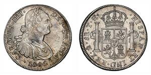 8 Real Vizekönigreich Neuspanien (1519 - 1821) Silber Karl IV (1748-1819)