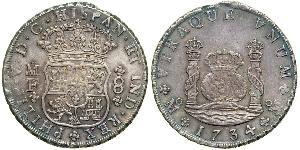 8 Real Vizekönigreich Neuspanien (1519 - 1821) Silber Philip V von Spanien (1683-1746)