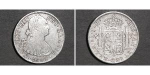 8 Real Vizekönigreich Neuspanien (1519 - 1821) Silber Karl IV (1748-1819)