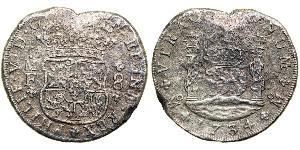 8 Real Vizekönigreich Neuspanien (1519 - 1821) Silber Philip V von Spanien (1683-1746)