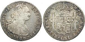 8 Real Vizekönigreich des Río de la Plata (1776 - 1814) / Bolivien Silber Karl IV (1748-1819)