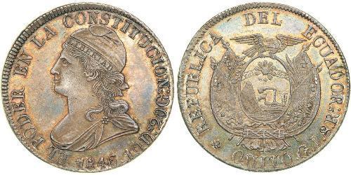 8 Real Ecuador (1830 - ) Silver 