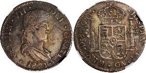 8 Real First Mexican Empire (1821 - 1823) Silver Ferdinand VII of Spain (1784-1833)